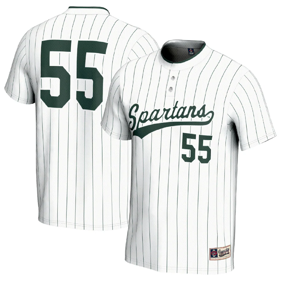 Youth GameDay Greats #1 White Michigan State Spartans Lightweight Softball Fashion Jersey - Puhuasuan