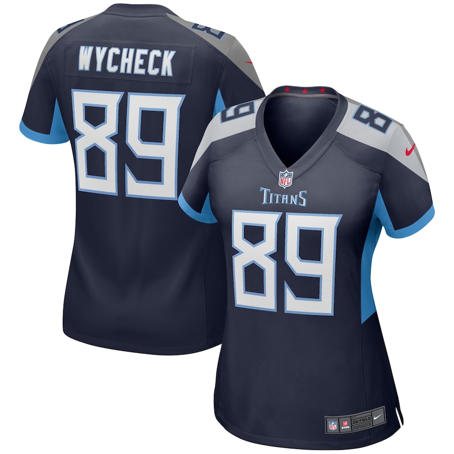 Women's Tennessee Titans Frank Wycheck Nike Navy Game Retired Player Jersey - Puhuasuan