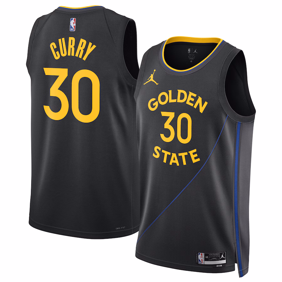 Unisex Golden State Warriors Stephen Curry Jordan Brand Black 2024/25 Swingman Jersey - Statement Edition - Puhuasuan