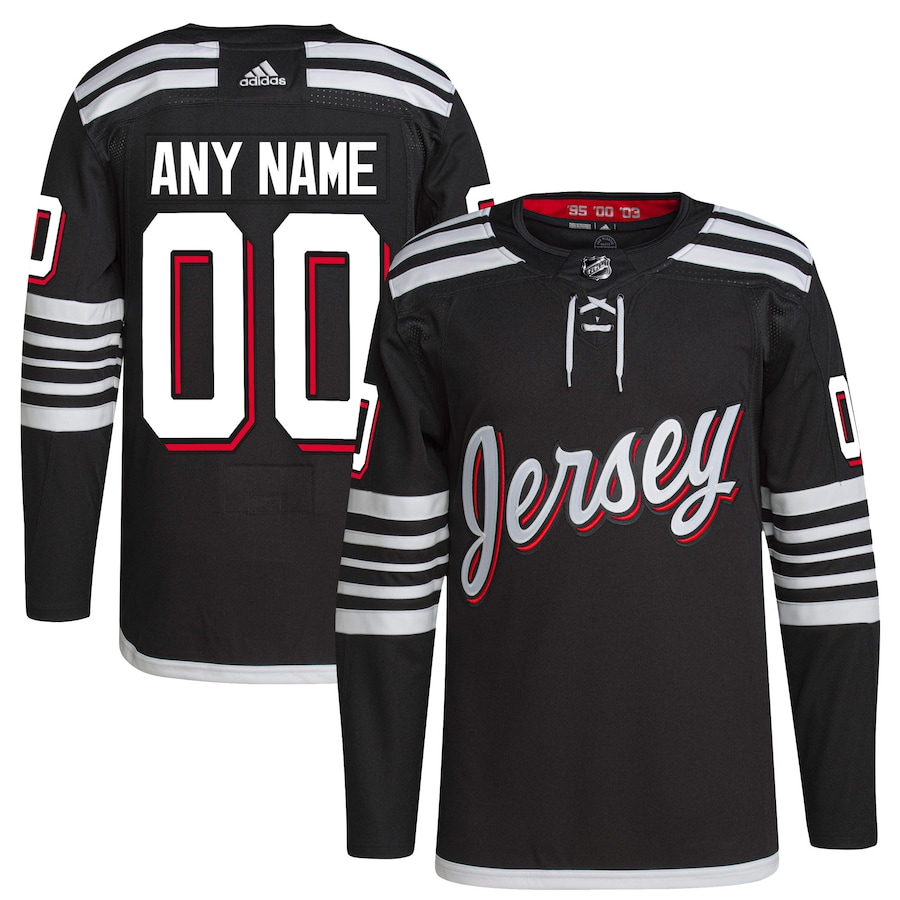 Men's New Jersey Devils adidas Black Alternate 2021/22 Primegreen Authentic Custom Jersey - Puhuasuan