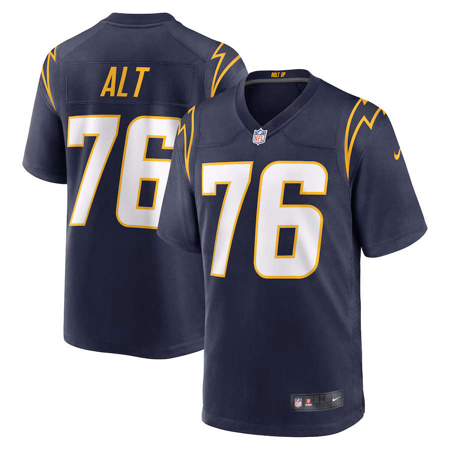 Men's Los Angeles Chargers Joe Alt Nike Navy Player Game Jersey - Puhuasuan