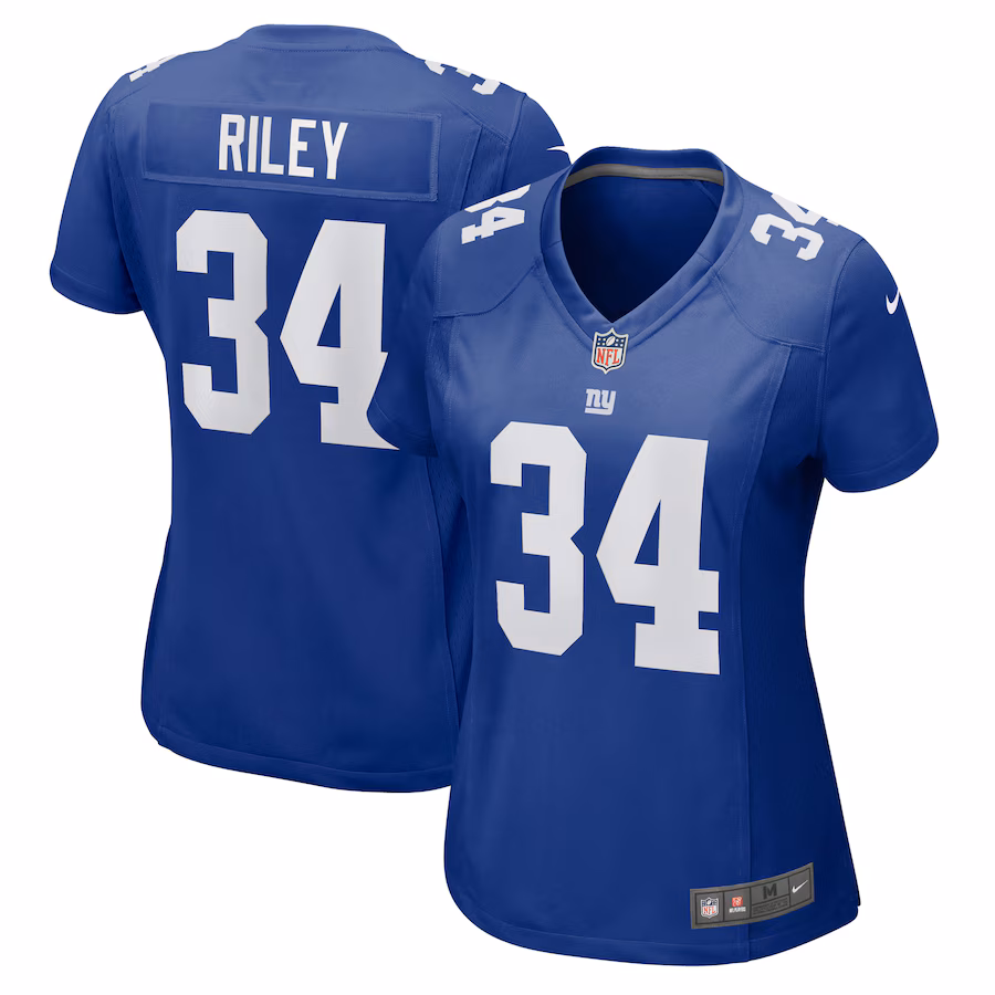 Women's New York Giants Elijah Riley Nike Royal Game Jersey - Puhuasuan
