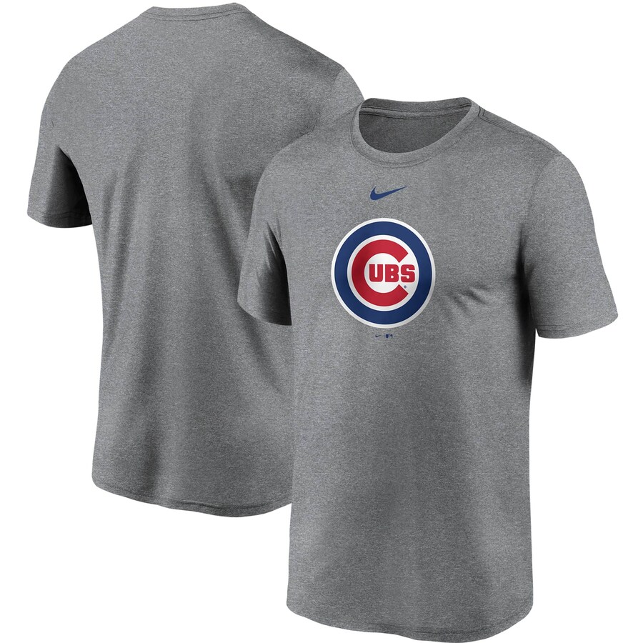 Men's Chicago Cubs Nike Gray Large Logo Legend Performance T-Shirt - Puhuasuan