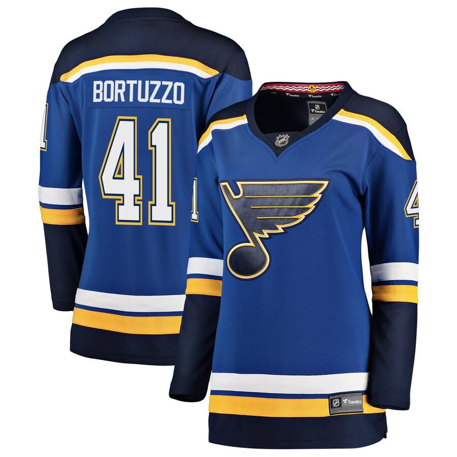 Women's St. Louis Blues Robert Bortuzzo Fanatics Branded Blue Breakaway Player Jersey - Puhuasuan