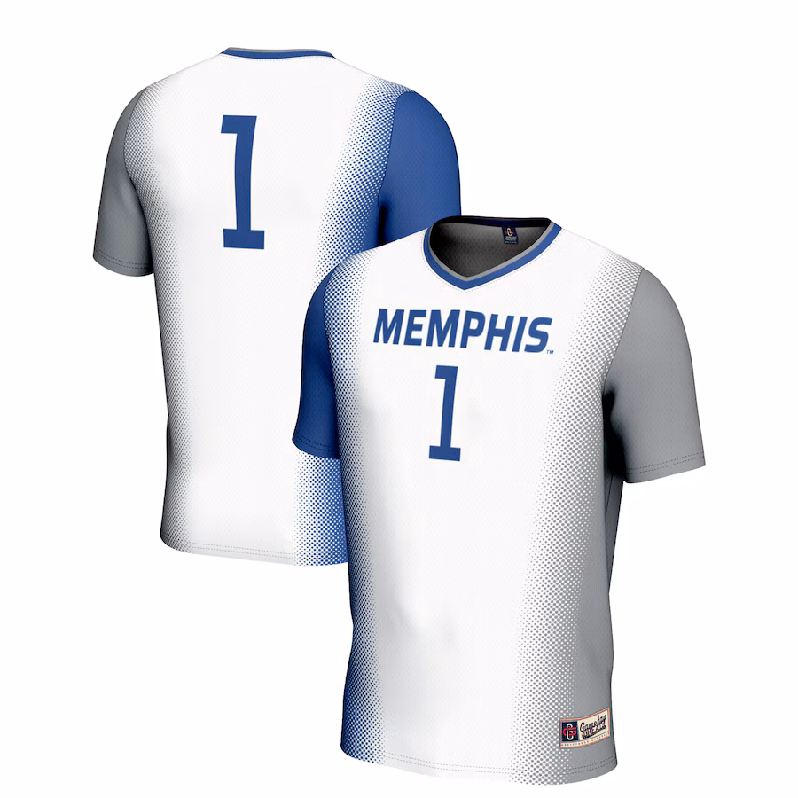 Unisex GameDay Greats #1 White Memphis Tigers  Lightweight Women's Soccer Jersey - Puhuasuan