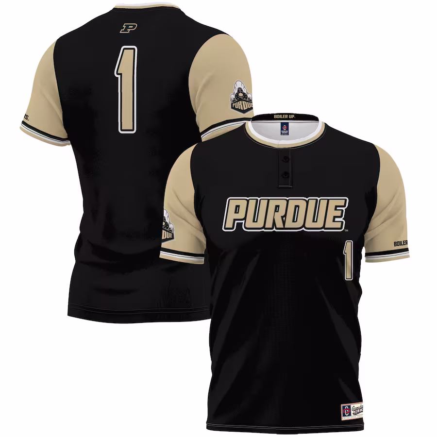 #1 Purdue Boilermakers GameDay Greats Lightweight Softball Jersey - Gold - Puhuasuan
