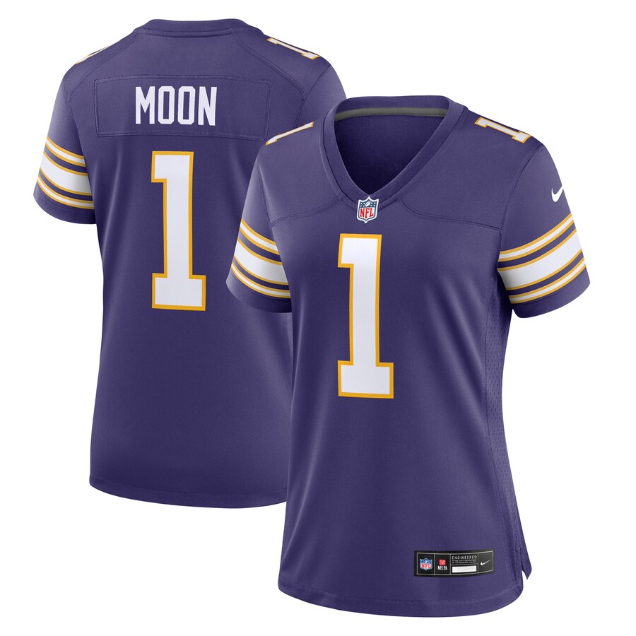 Women's Minnesota Vikings Warren Moon Nike Purple Classic Retired Player Game Jersey - Puhuasuan