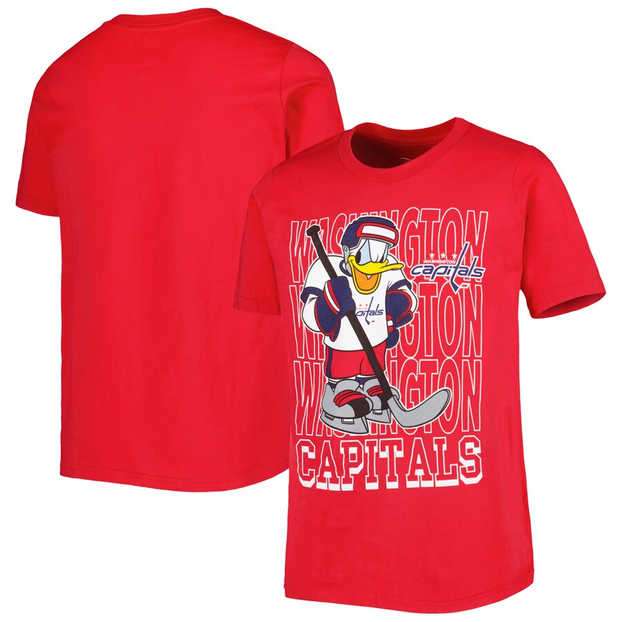 Youth Washington Capitals Red Disney Donald Duck Three-Peat T-Shirt - Puhuasuan