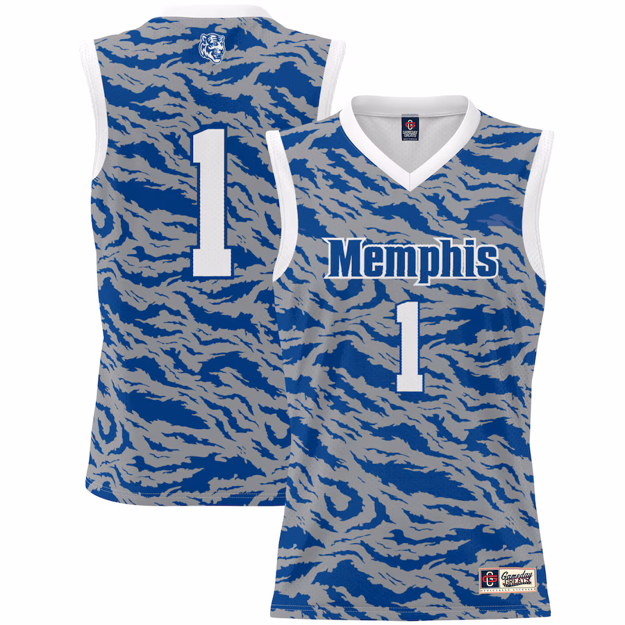 Unisex GameDay Greats #1 Royal Memphis Tigers Lightweight Basketball Jersey - Puhuasuan