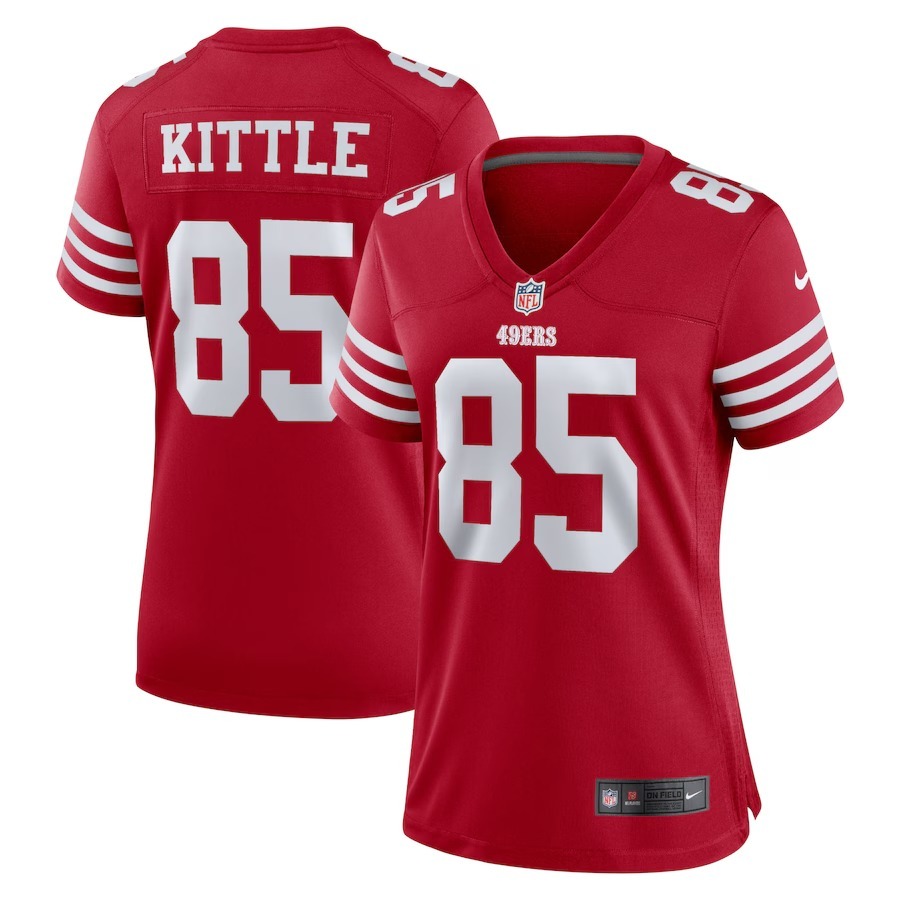 Women's San Francisco 49ers George Kittle Nike Scarlet Team Game Player Jersey - Puhuasuan
