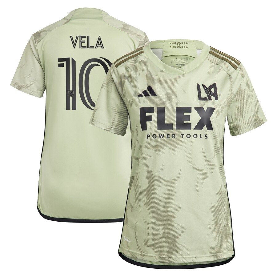 Women's LAFC Carlos Vela adidas Green 2023 Smokescreen Replica Player Jersey - Puhuasuan