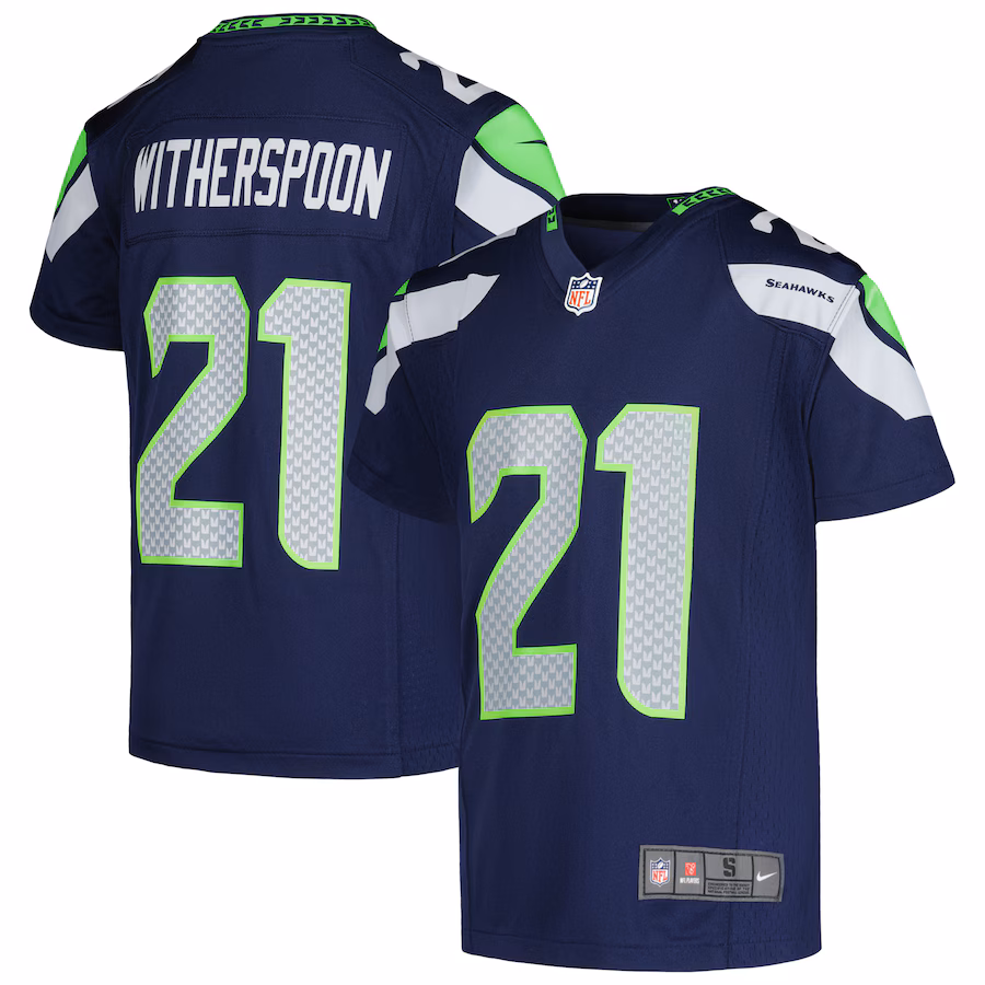 Youth Seattle Seahawks Devon Witherspoon Nike College Navy Game Jersey - Puhuasuan
