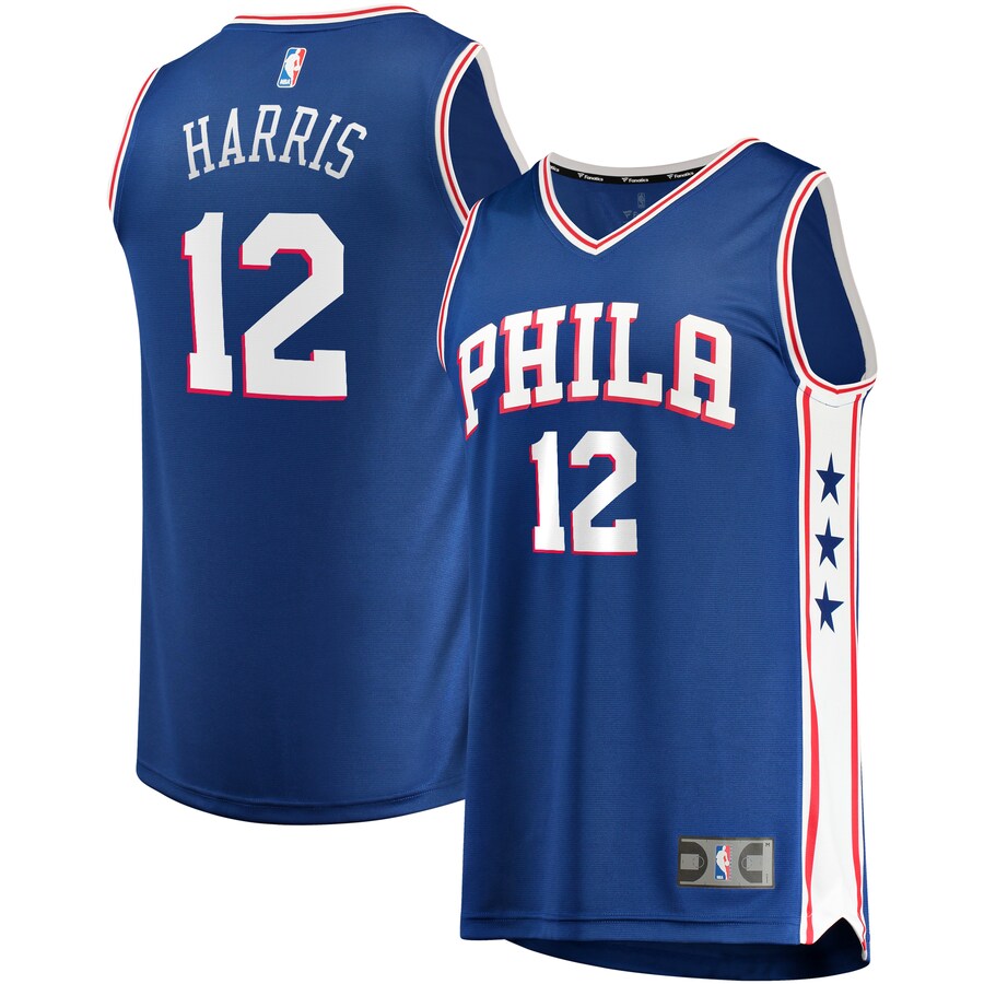 Men's Philadelphia 76ers Tobias Harris Fanatics Royal Fast Break Replica Player Jersey - Icon Edition - Puhuasuan