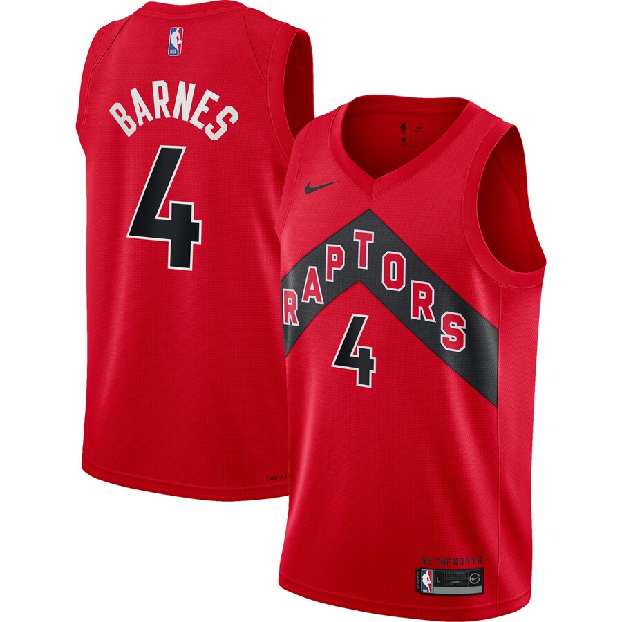 Youth Toronto Raptors Scottie Barnes Nike Red Swingman Jersey - Icon Edition - Puhuasuan