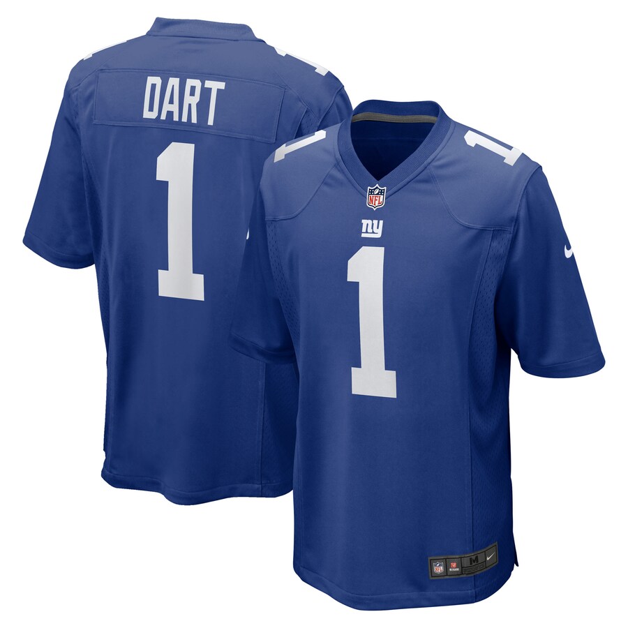 Men's New York Giants Jaxson Dart Nike Royal 2025 NFL Draft First Round Pick Game Jersey - Puhuasuan