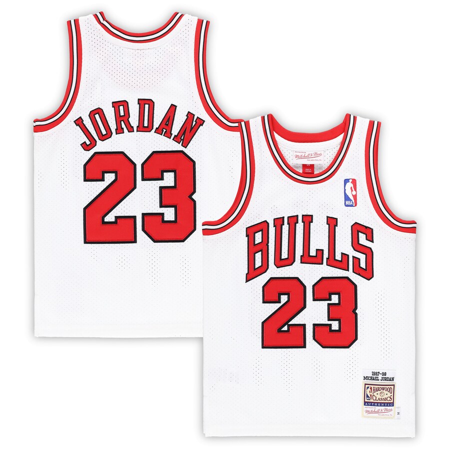Preschool Chicago Bulls Michael Jordan Mitchell & Ness White 1997/98 Hardwood Classics Authentic Jersey - Puhuasuan