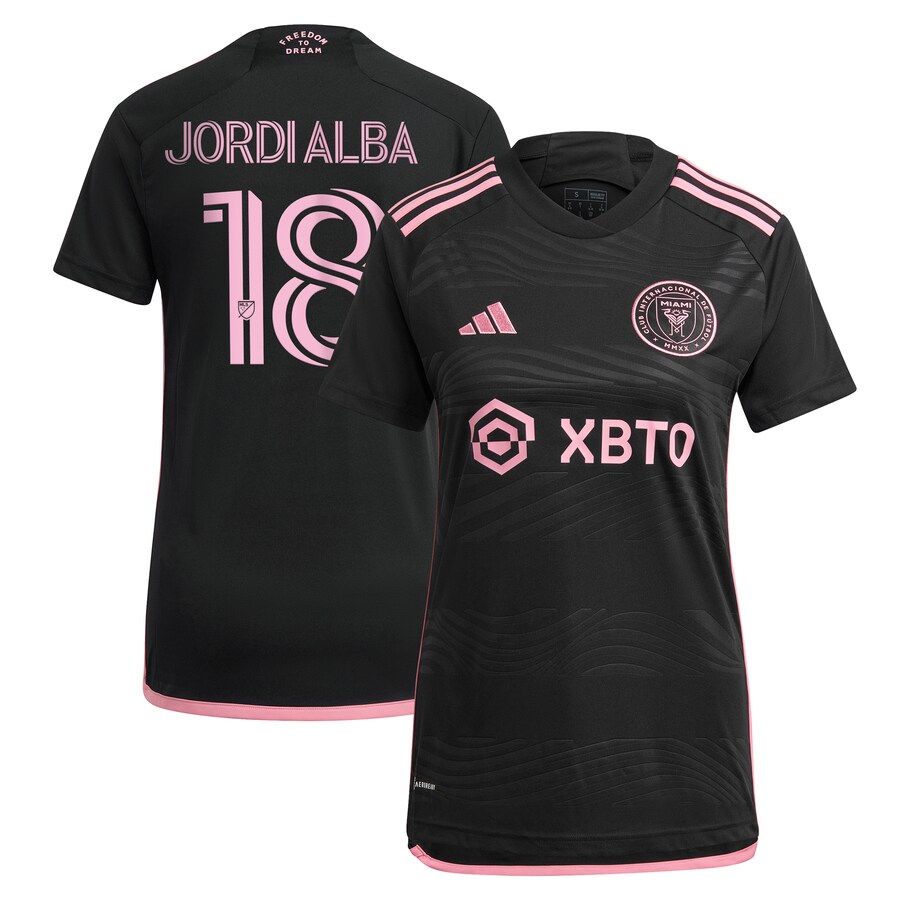 Women's Inter Miami CF Jordi Alba Ramos adidas Black 2023 La Noche Replica Player Jersey - Puhuasuan