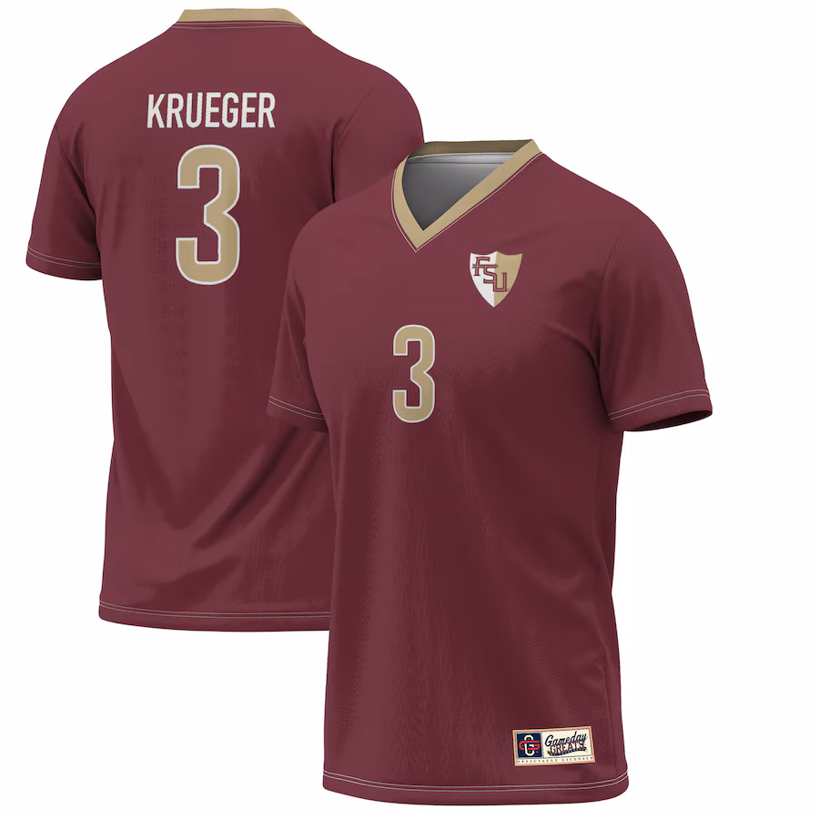 Men's GameDay Greats Casey Krueger Garnet Florida State Seminoles Lightweight Alumni Soccer Jersey - Puhuasuan