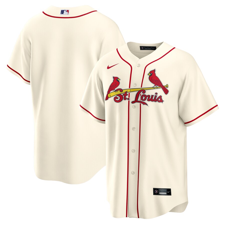 Men's St. Louis Cardinals Nike Cream Alternate Replica Team Jersey - Puhuasuan