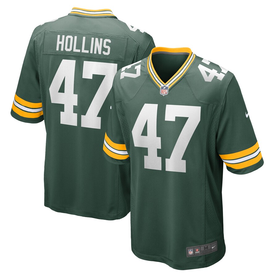 Men's Green Bay Packers Justin Hollins Nike Green Home Game Player Jersey - Puhuasuan