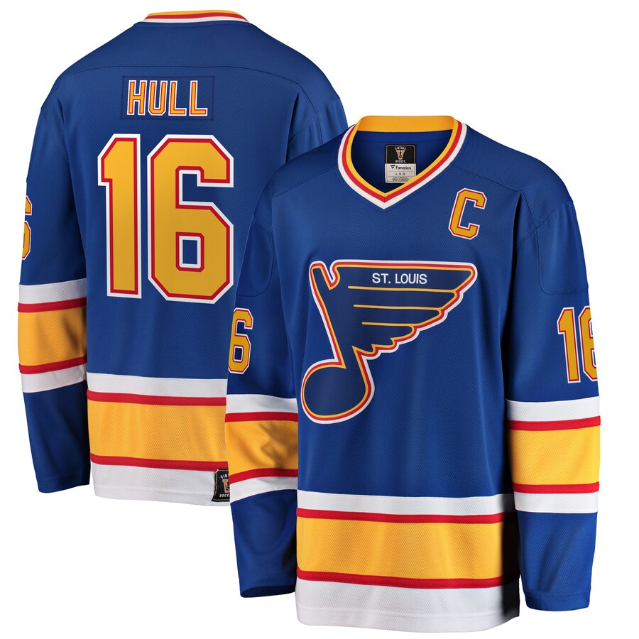 Men's St. Louis Blues Brett Hull Fanatics Branded Blue Premier Breakaway Retired Player Jersey - Puhuasuan
