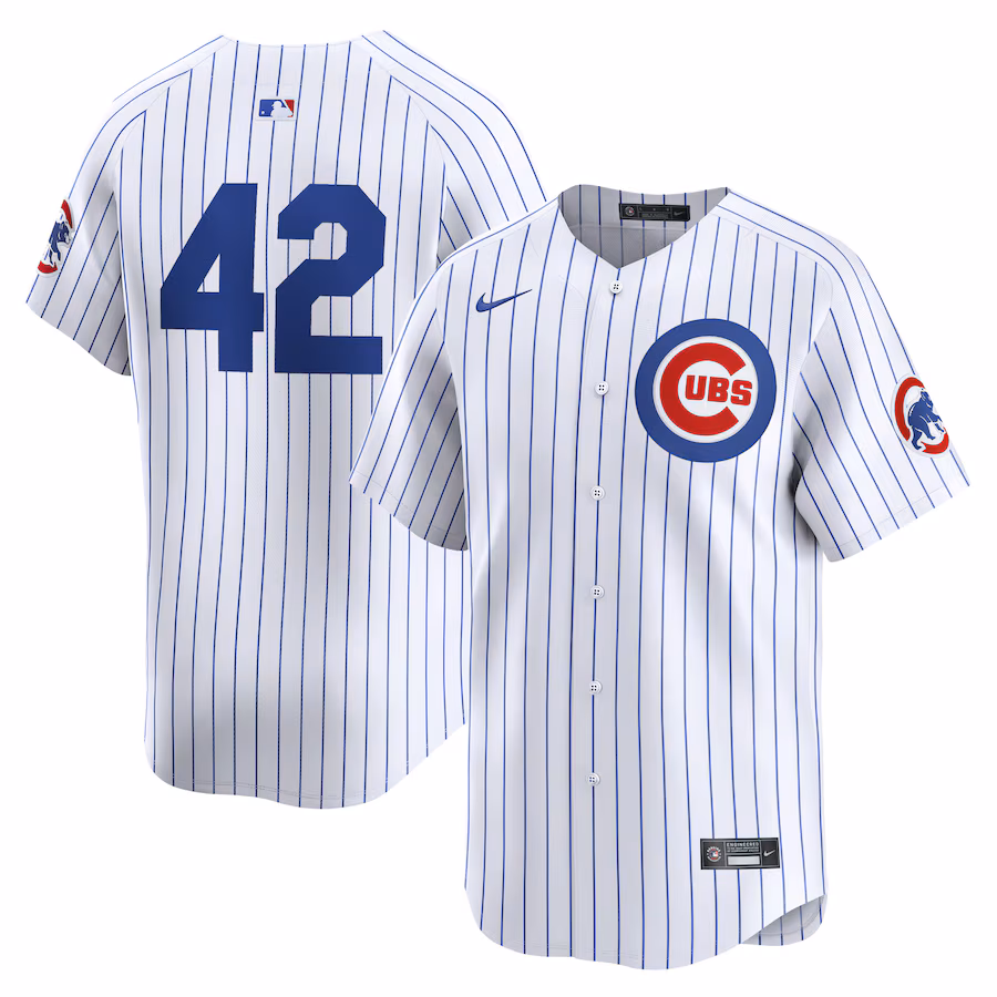 Men's Chicago Cubs  Nike White 2024 Jackie Robinson Day Home Limited Jersey - Puhuasuan
