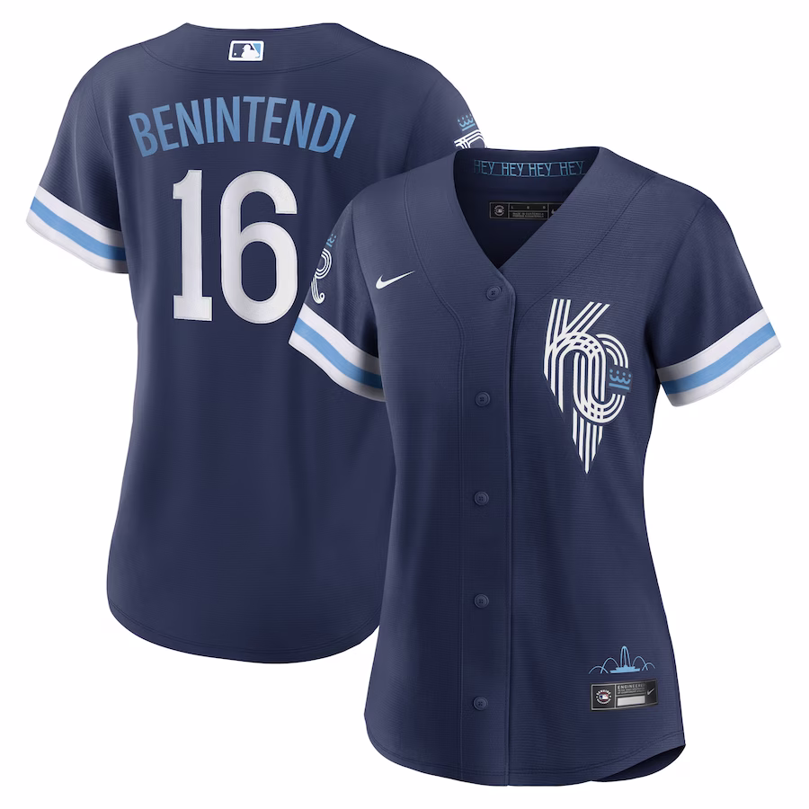 Women's Kansas City Royals Andrew Benintendi Nike Navy City Connect Replica Player Jersey - Puhuasuan