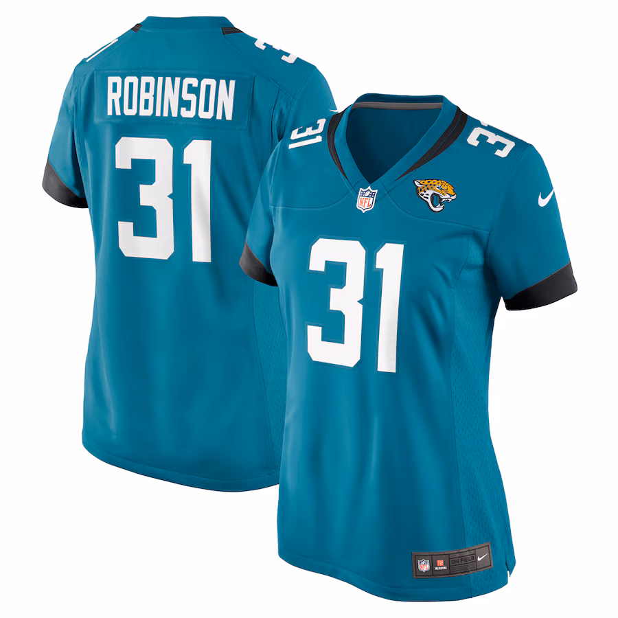 Women's Jacksonville Jaguars Keilan Robinson Nike Teal Game Jersey - Puhuasuan