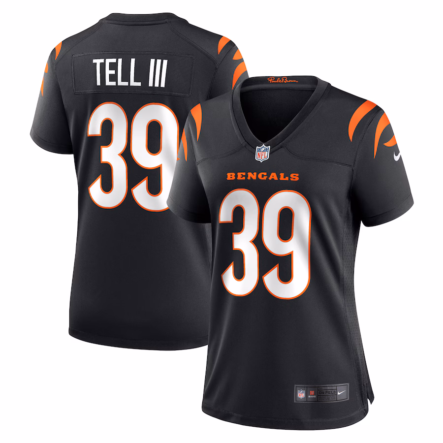 Women's Cincinnati Bengals Marvell Tell III Nike Black Game Player Jersey - Puhuasuan