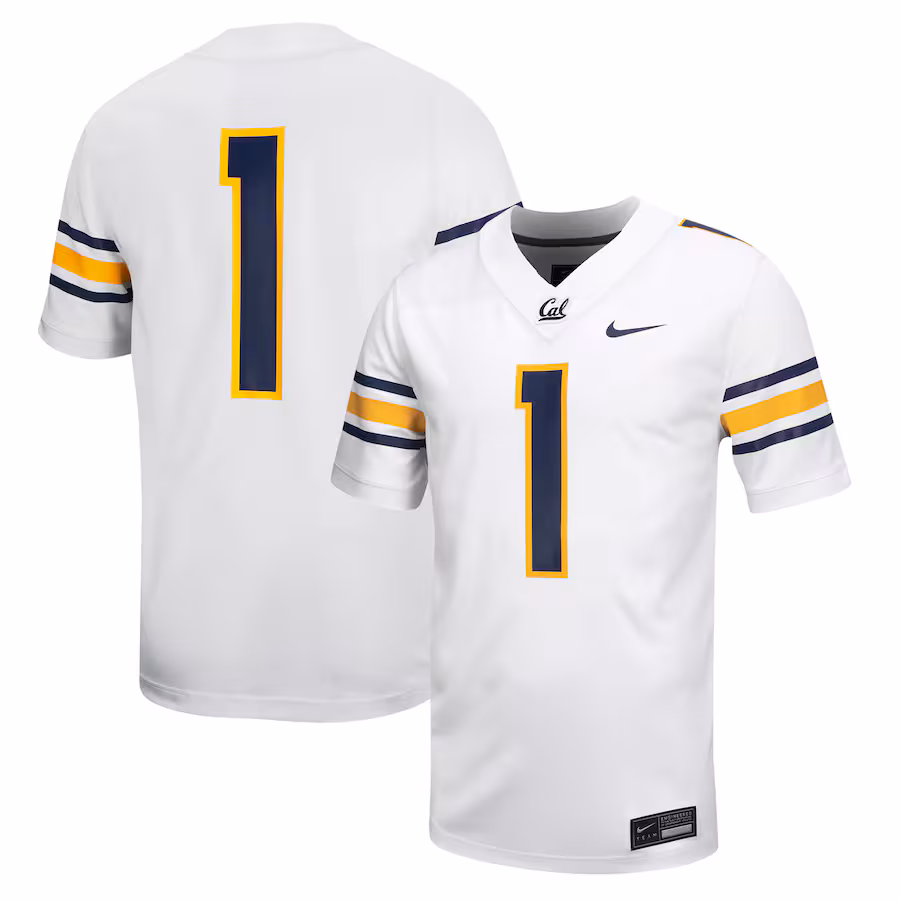 Men's Nike #1 White Cal Bears Untouchable Football Jersey - Puhuasuan