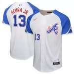 Youth Atlanta Braves Ronald Acuña Jr. Nike White City Connect Limited Player Jersey - Puhuasuan