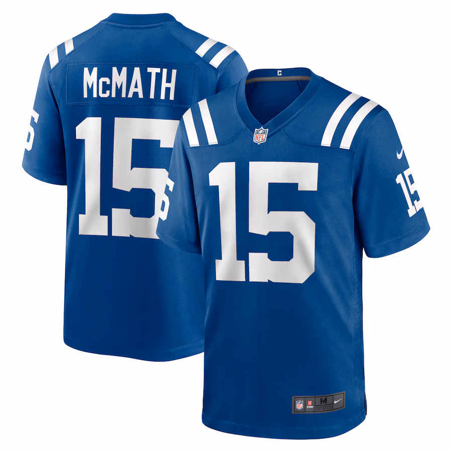 Men's Indianapolis Colts Racey McMath Nike  Royal Team Game Jersey - Puhuasuan