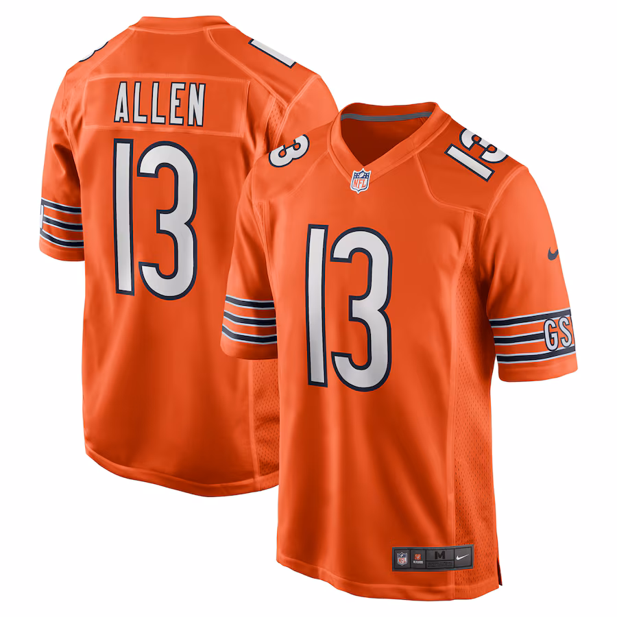 Men's Chicago Bears Keenan Allen Nike  Orange Alternate Game Jersey - Puhuasuan