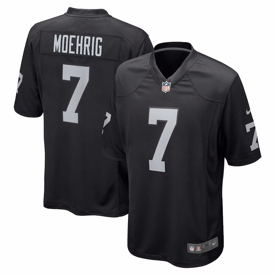 Men's Las Vegas Raiders Tre'von Moehrig Nike Black Team Game Jersey - Puhuasuan