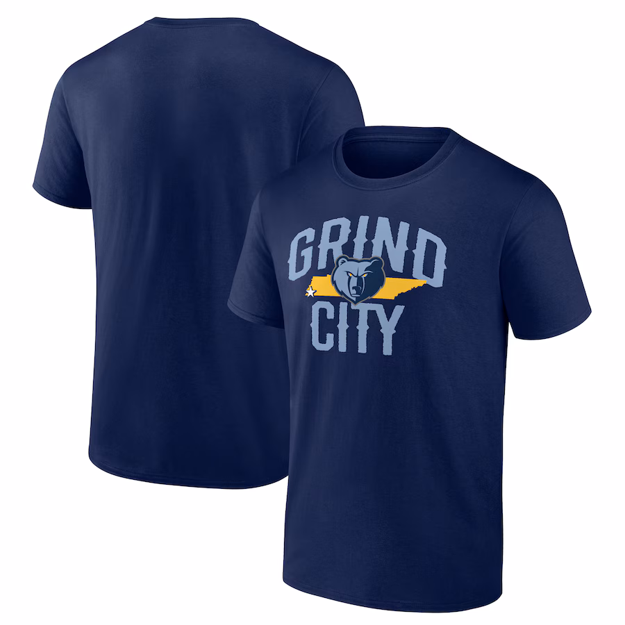 Men's Memphis Grizzlies  Navy Core Hometown Launch T-Shirt - Puhuasuan
