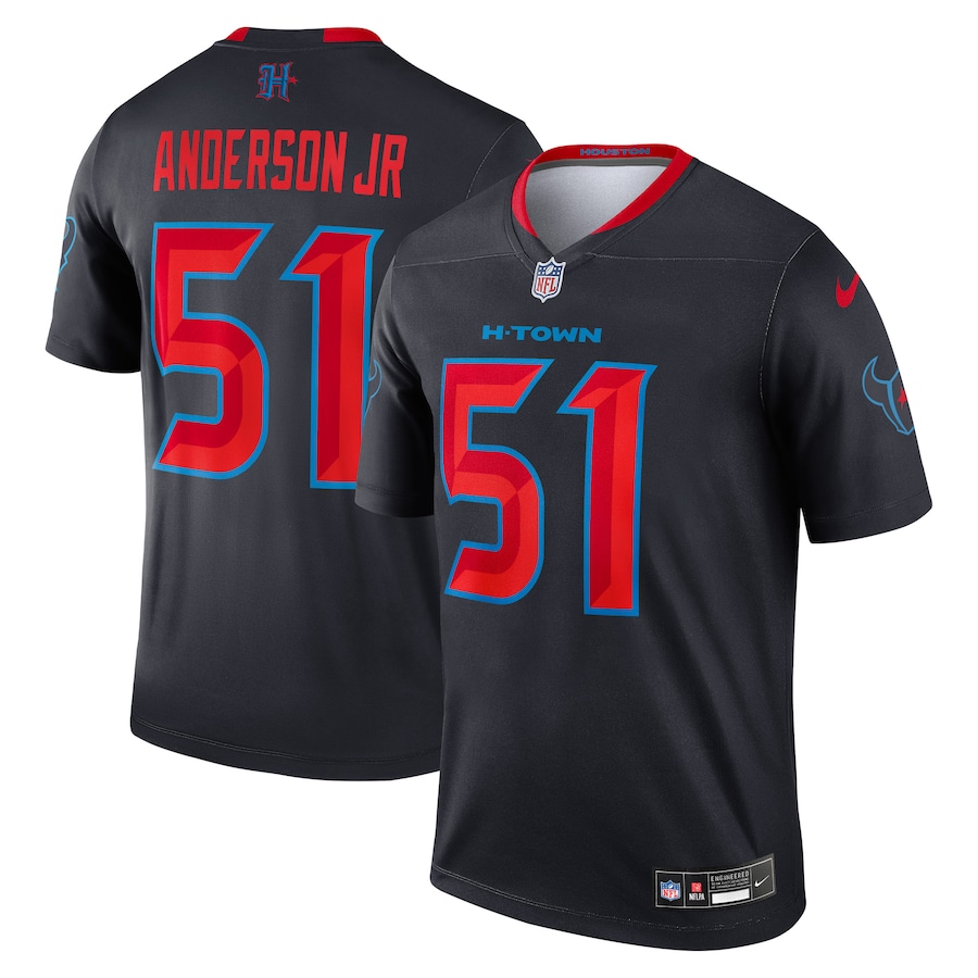 Men's Houston Texans Will Anderson Jr. Nike Navy Alternate Legend Player Performance Top - Puhuasuan