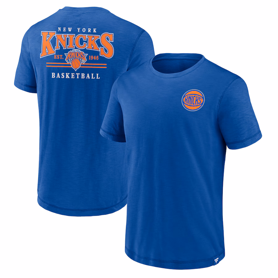 Men's New York Knicks  Fanatics Royal Slub Team T-Shirt - Puhuasuan