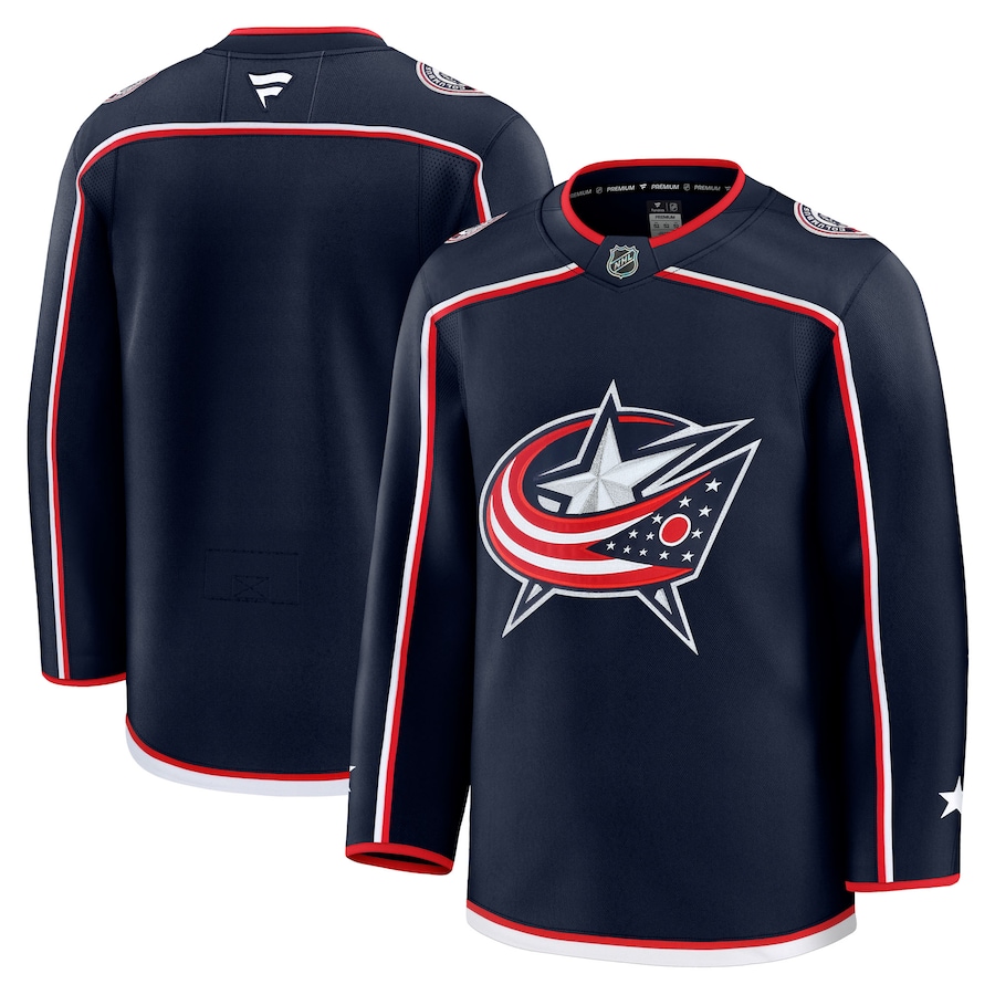 Men's Columbus Blue Jackets Fanatics Navy Home Premium Jersey - Puhuasuan