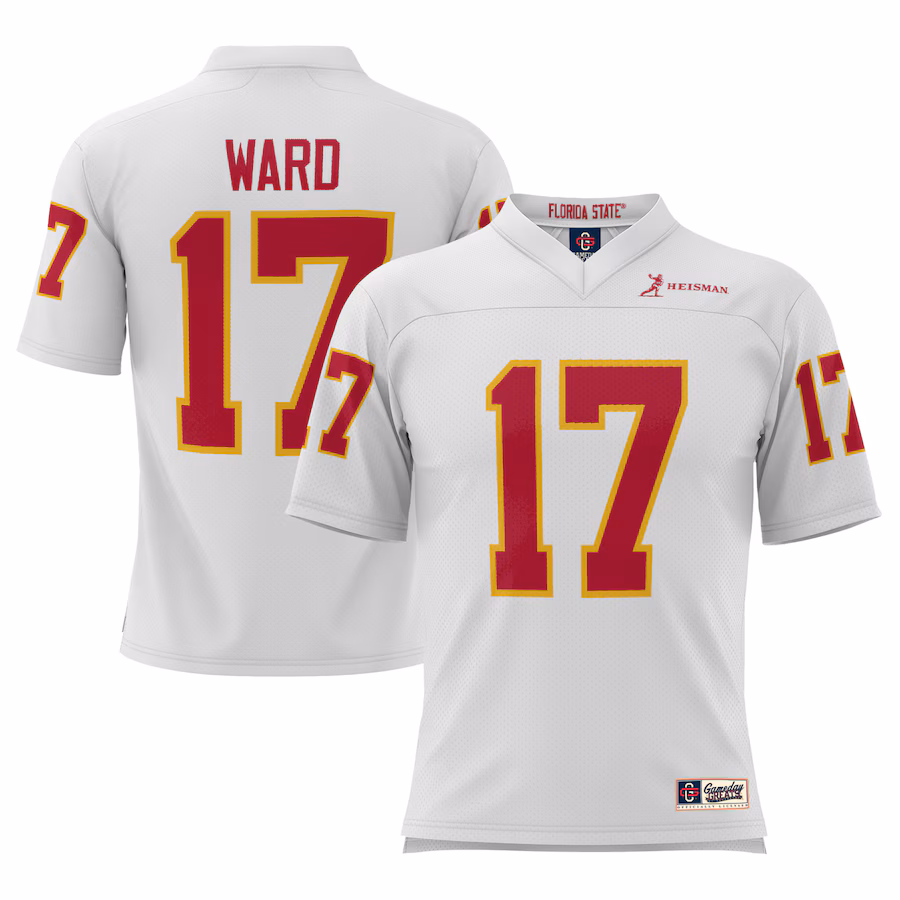 Youth GameDay Greats Charlie Ward White Florida State Seminoles Heisman Football Jersey - Puhuasuan