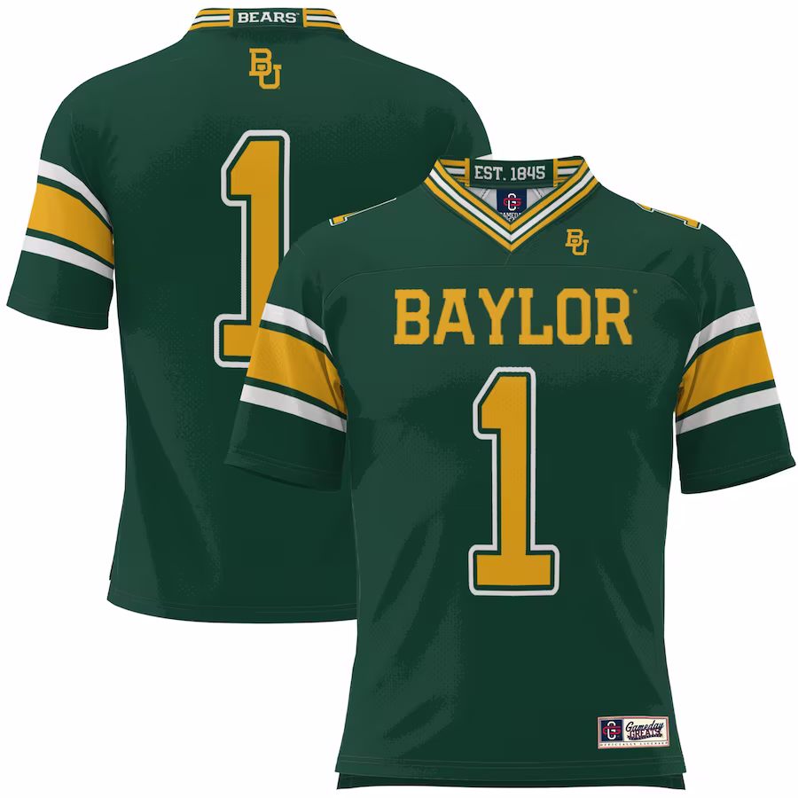 #1 Baylor Bears GameDay Greats Youth Football Jersey - Green - Puhuasuan