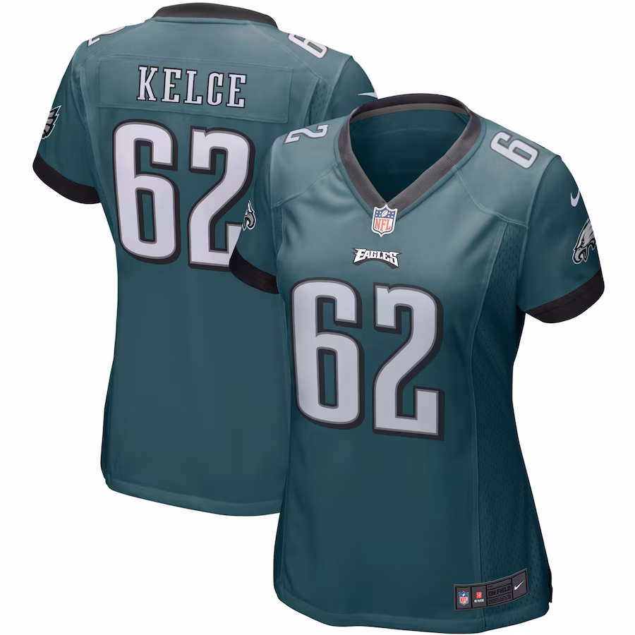 Women's Philadelphia Eagles Jason Kelce Nike Green Player Jersey - Puhuasuan