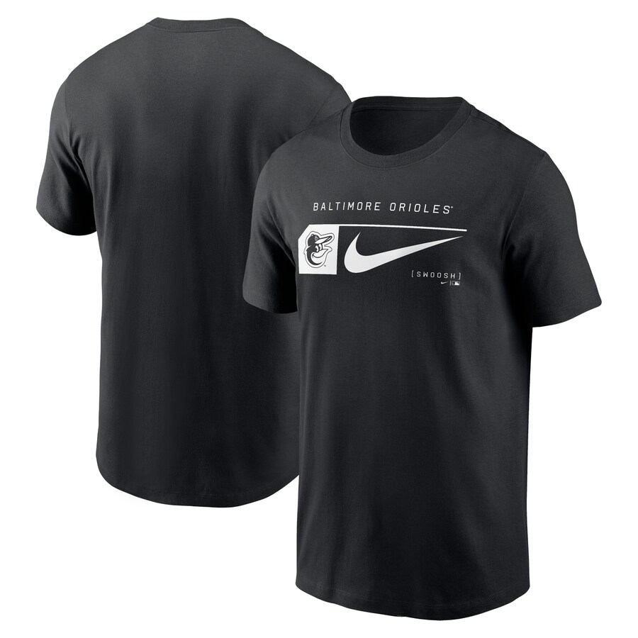 Men's Baltimore Orioles Nike Black Fashion Graphic Swoosh T-Shirt - Puhuasuan
