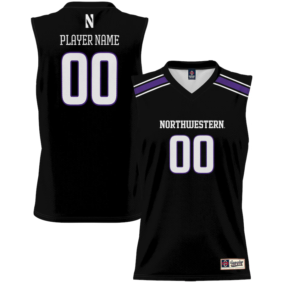 Northwestern Wildcats GameDay Greats Unisex Lightweight NIL Pick-A-Player Women's Basketball Jersey - Black - Puhuasuan