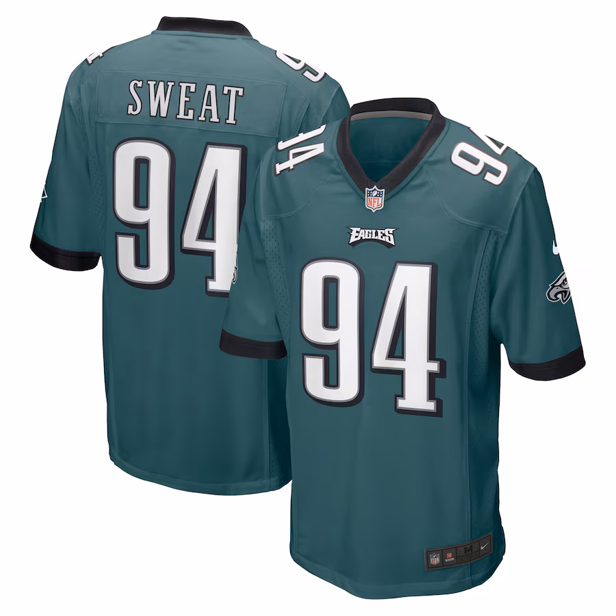 Men's Philadelphia Eagles Josh Sweat Nike Midnight Green Game Jersey - Puhuasuan