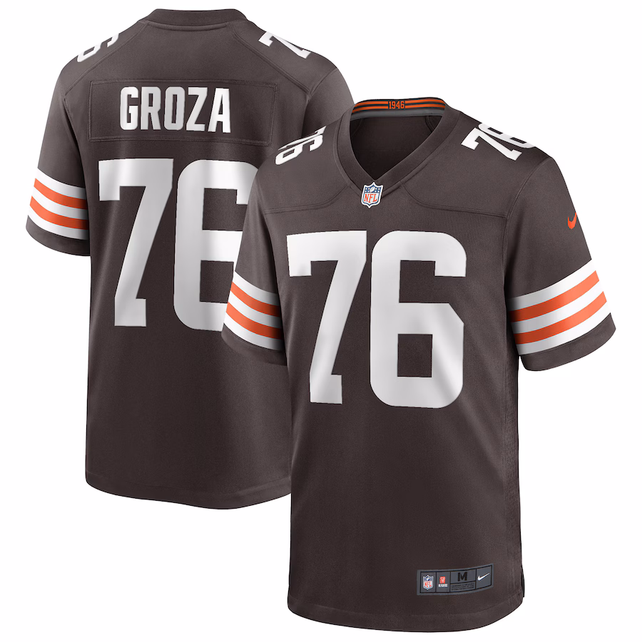 Men's Cleveland Browns Lou Groza Nike Brown Game Retired Player Jersey - Puhuasuan