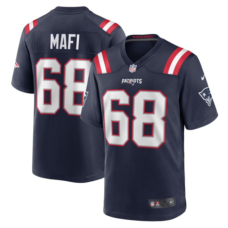 Men's New England Patriots Atonio Mafi Nike  Navy Team Game Jersey - Puhuasuan
