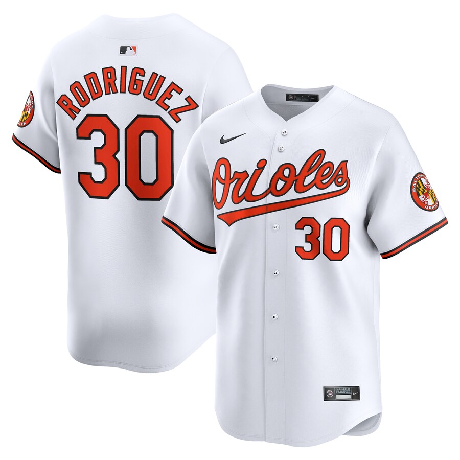 Men's Baltimore Orioles Grayson Rodriguez Nike White Home Limited Player Jersey - Puhuasuan