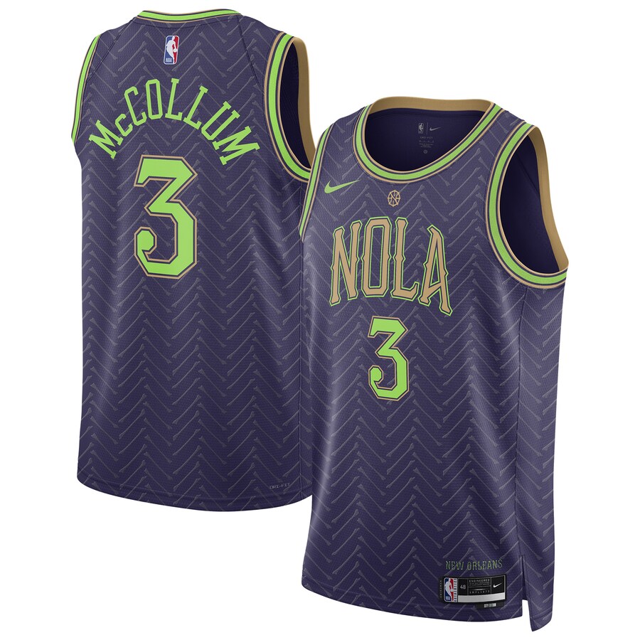 Unisex New Orleans Pelicans CJ McCollum Nike Purple 2024/25 Swingman Player Jersey - City Edition - Puhuasuan