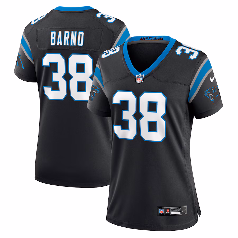 Women's Carolina Panthers Amaré Barno Nike Black Game Jersey - Puhuasuan