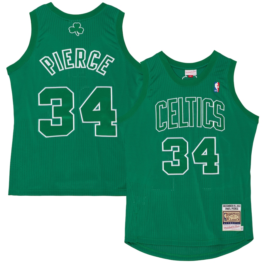 Men's Boston Celtics Paul Pierce Mitchell & Ness Kelly Green 2012 Authentic Player Jersey - Puhuasuan